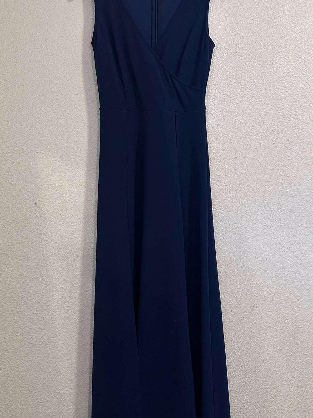 Sleeveless Navy V-Neck Maxi Dress - Brand: